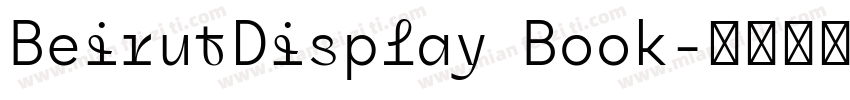 BeirutDisplay Book字体转换